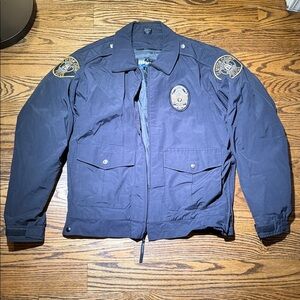 Men's Police Black Jacket with liner Blauer Sz L Tall